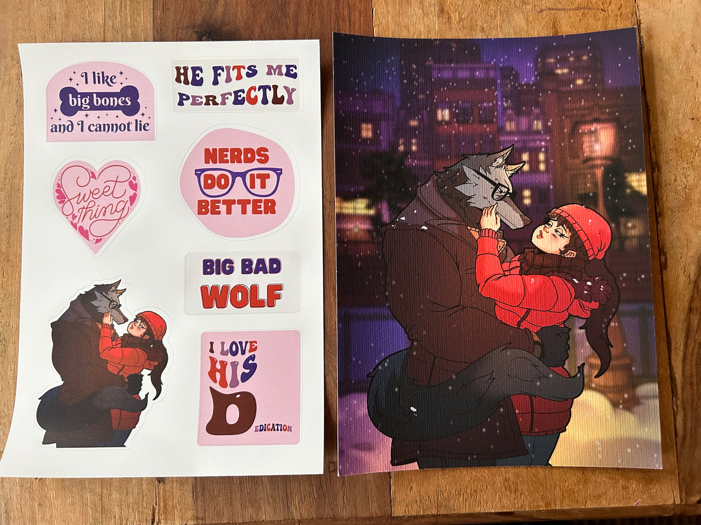 Howling Hearts & Printer Parts Swag pack - Print and sticker sheet