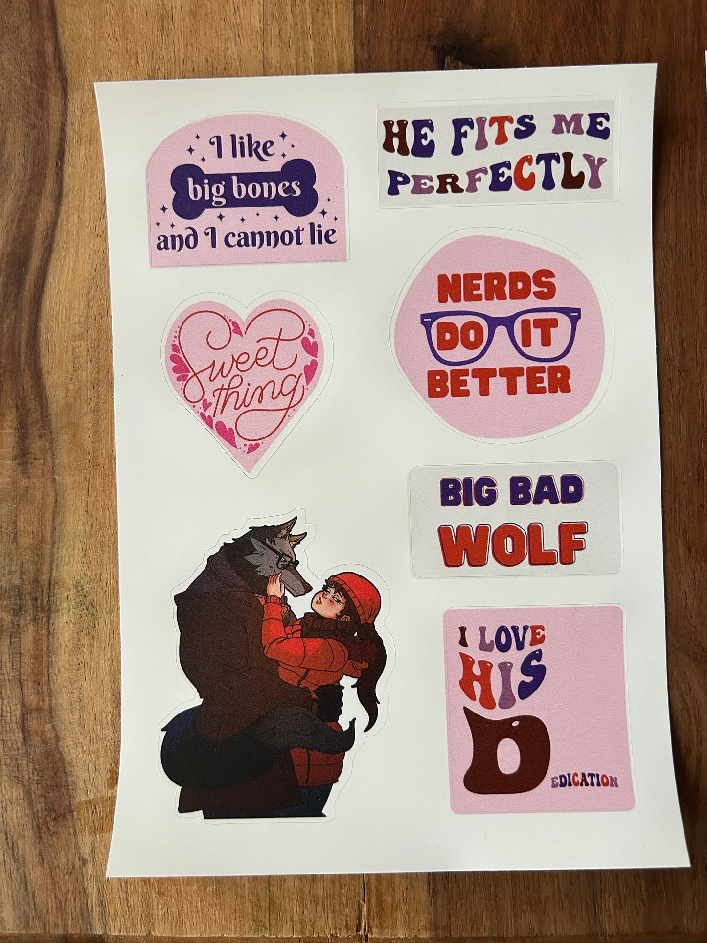 Howling Hearts & Printer Parts Swag pack - Print and sticker sheet