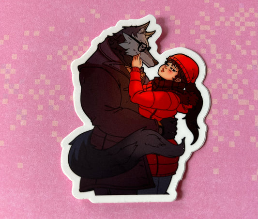 Howling Hearts & Printer Parts Couple Sticker