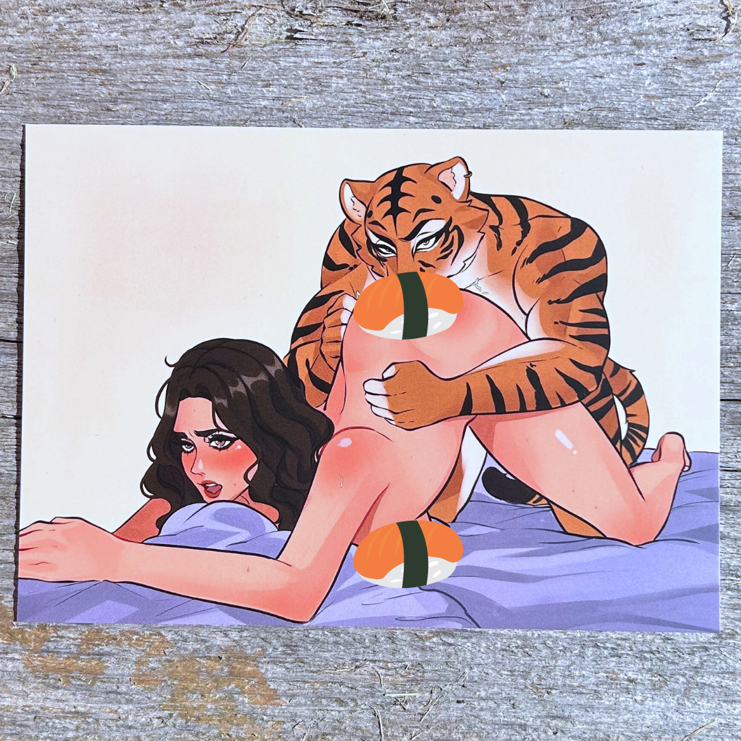 Double-sided print TIGER BY THE TAIL